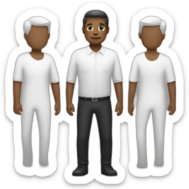 Un homme noir qui serre la main d'un homme blanc sticker