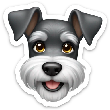 Zwergschnauzer smiling sticker