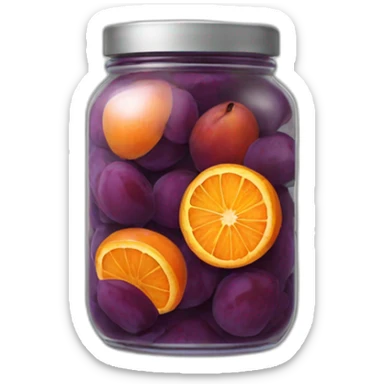 jar of orange dried plum sticker