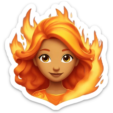 flame princess from adventure time sticker