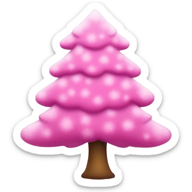 Pink cristmas tree sticker