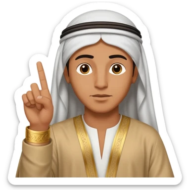 mano sacando sacando el dedo de en medio manera arabe  sticker