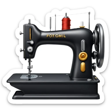 black sewing machine emoji sticker
