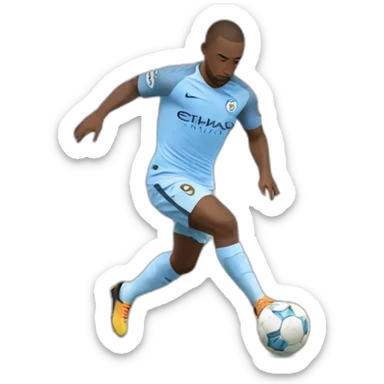 manchester city player tackling sticker