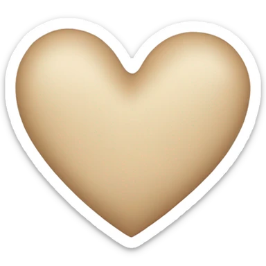 beige heart sticker