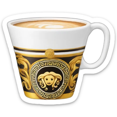 Versace cappuccino cup sticker