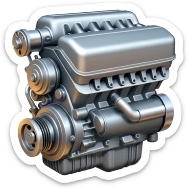 car engine motor sticker