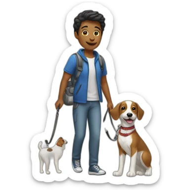 dog walker sticker