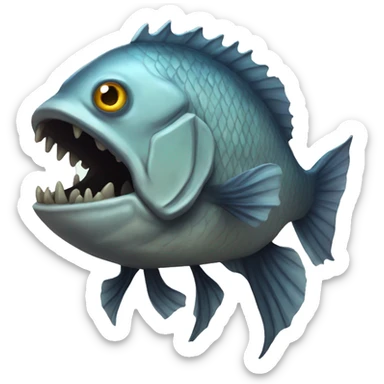 An undead fish sticker