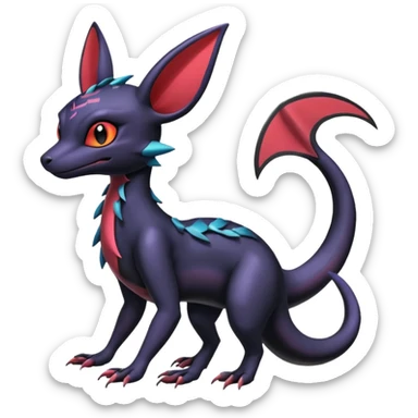 Shiny Salandit-Umbreon-Gabite-Noivern-Noibat-Hybrid (Full body) sticker