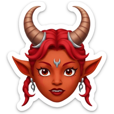 Diablita con cachos sticker