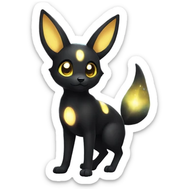 Shiny Sparkly Nebula Umbreon full body sticker