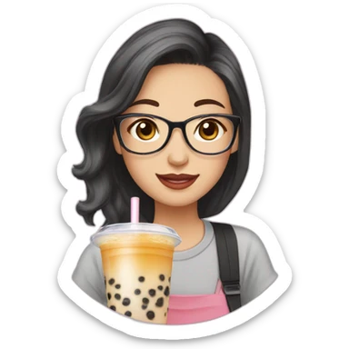 Bubble tea blogger sticker