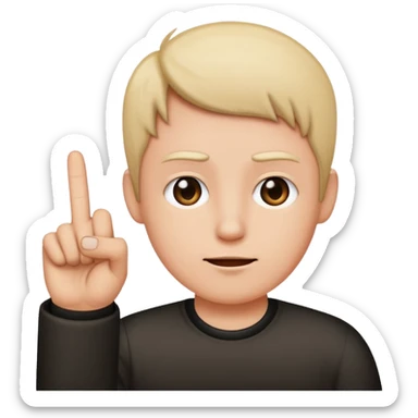 :-) With middle finger sticking up sticker