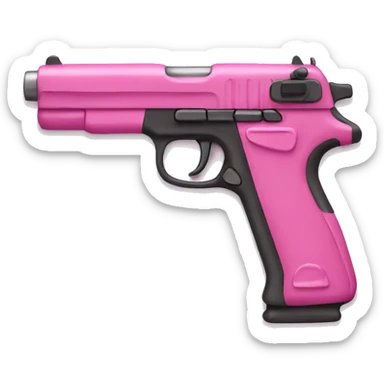 Pink gun sticker