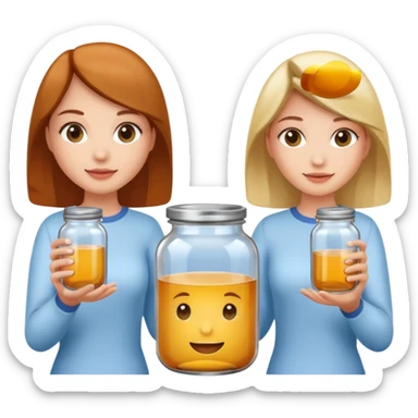  womanPeople Holding Jar sticker