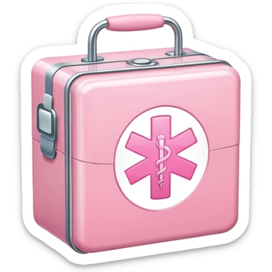 Pastel Pink medical box glow sticker