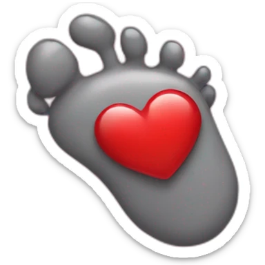 coeur avec les pieds sticker