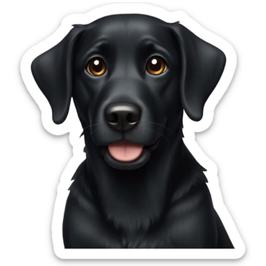 Sweet black dog sticker