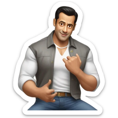 Salman khan in welcoming pose sticker
