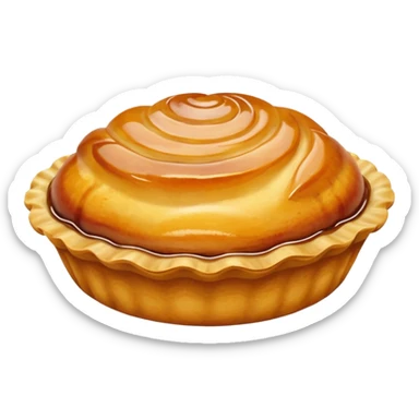 Half-clam shaped baked desert sticker
