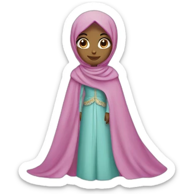 a princess with a hijab sticker