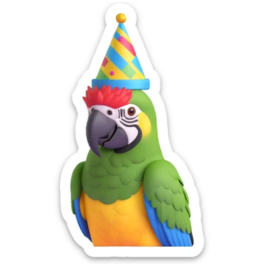 festive party parrot sticker