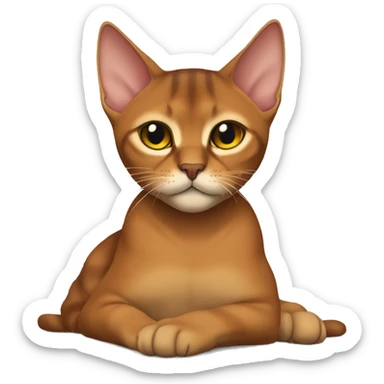 abyssinian cat mill sleeps sticker