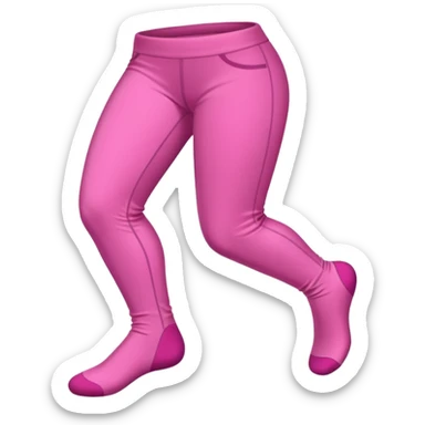 meia calça rosa dobrada sozinha sticker