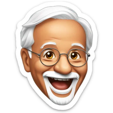 Prime Minister Modi laughing  sticker