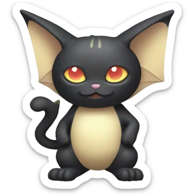 Type-Dark-type-Psychic-type-Fakémon-Bat-Cat full body sticker