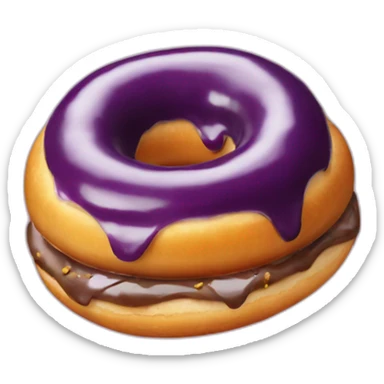 Aubergine dans donuts sticker