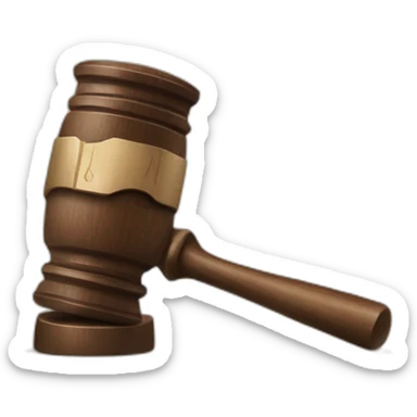 male judge with hammer sticker
