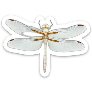 albino white dragonfly sticker