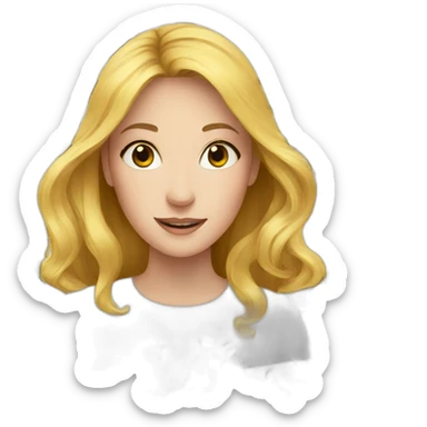 a white women surrounded by bees sticker