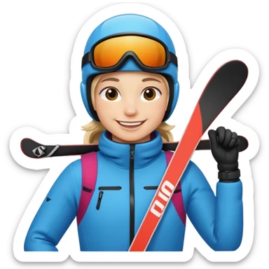 A person skiing sticker