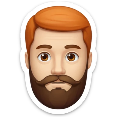 portrait of a bearded man sticker