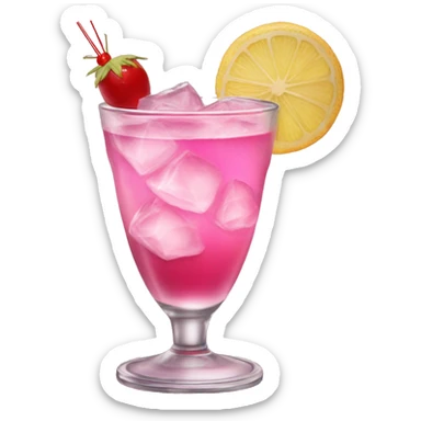 Draw a beautiful pink algol cocktail sticker