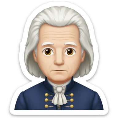 founding father with white hair sticker