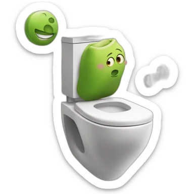 Caca dans les toilettes sticker