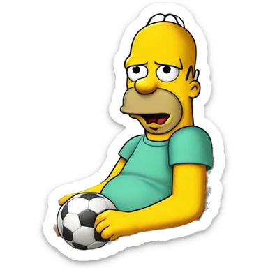 Homer Simpson plays FIFA sticker