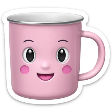 Quiero una taza de la marca standly de color rosa pastel sticker