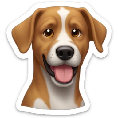 Un chien qui fait un fuke sticker