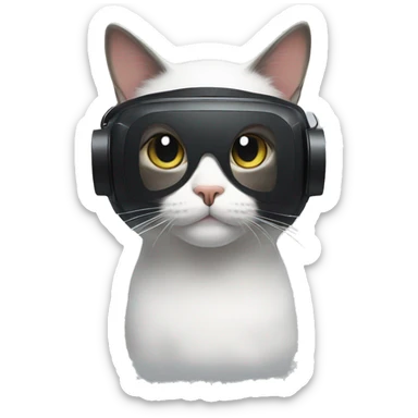 cat wth vr sticker