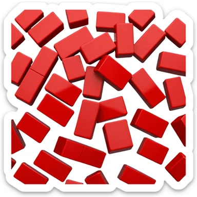 A big LEGO block broken into smaller pieces. sticker