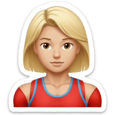 blonde athlete sticker
