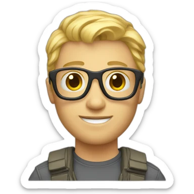 Blonde Male VR designer sticker