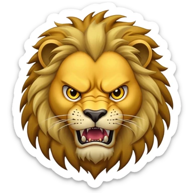 Scar lion villain with dark mane and scar sticker