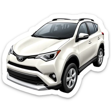 white toyota rav 4 sticker