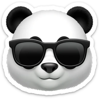 cabeza de panda con gafas negras de sol sticker